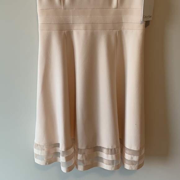 NEW! Calvin Klein Fit & Flare Petite Pink Evening Dress Size 6P - Picture 6 of 17